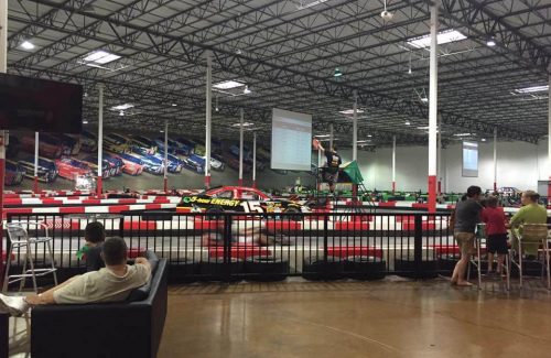 go-kart racing lounge area