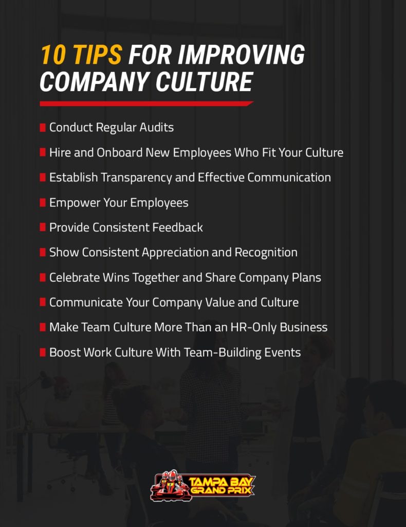 10 tips for improving company culture